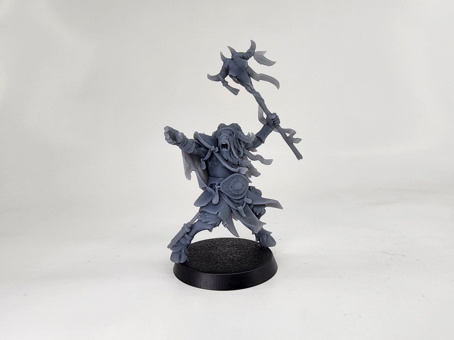 Beastman Shaman | D&D TTRPG Miniature | Manuel Boria