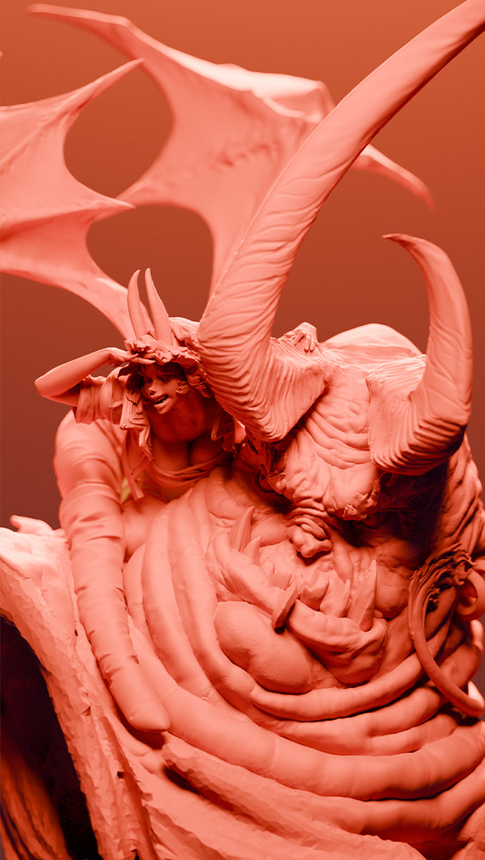 The Messenger, The Infernal Summoning | Resin Garage Kit Pin Up Figure Statue | Blackthorn Miniatures