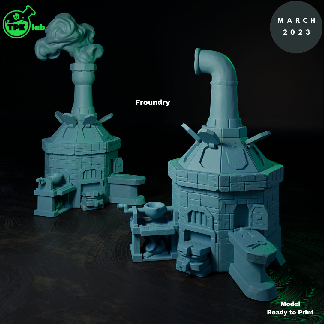 Foundry Terrain | Tabletop Gaming Mini | TPKLab - Tattles Told 3D