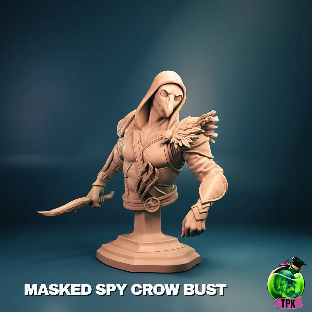 Tattles Told 3D Crow Thief Spy tabletop gaming miniature, detailed figure for display or gaming use
