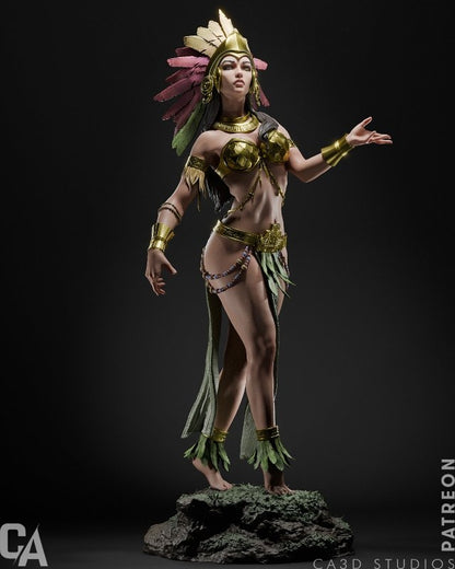 1:12 Aztec Goddess | Resin Garage Kit Figure Mythology | CA 3D Studios