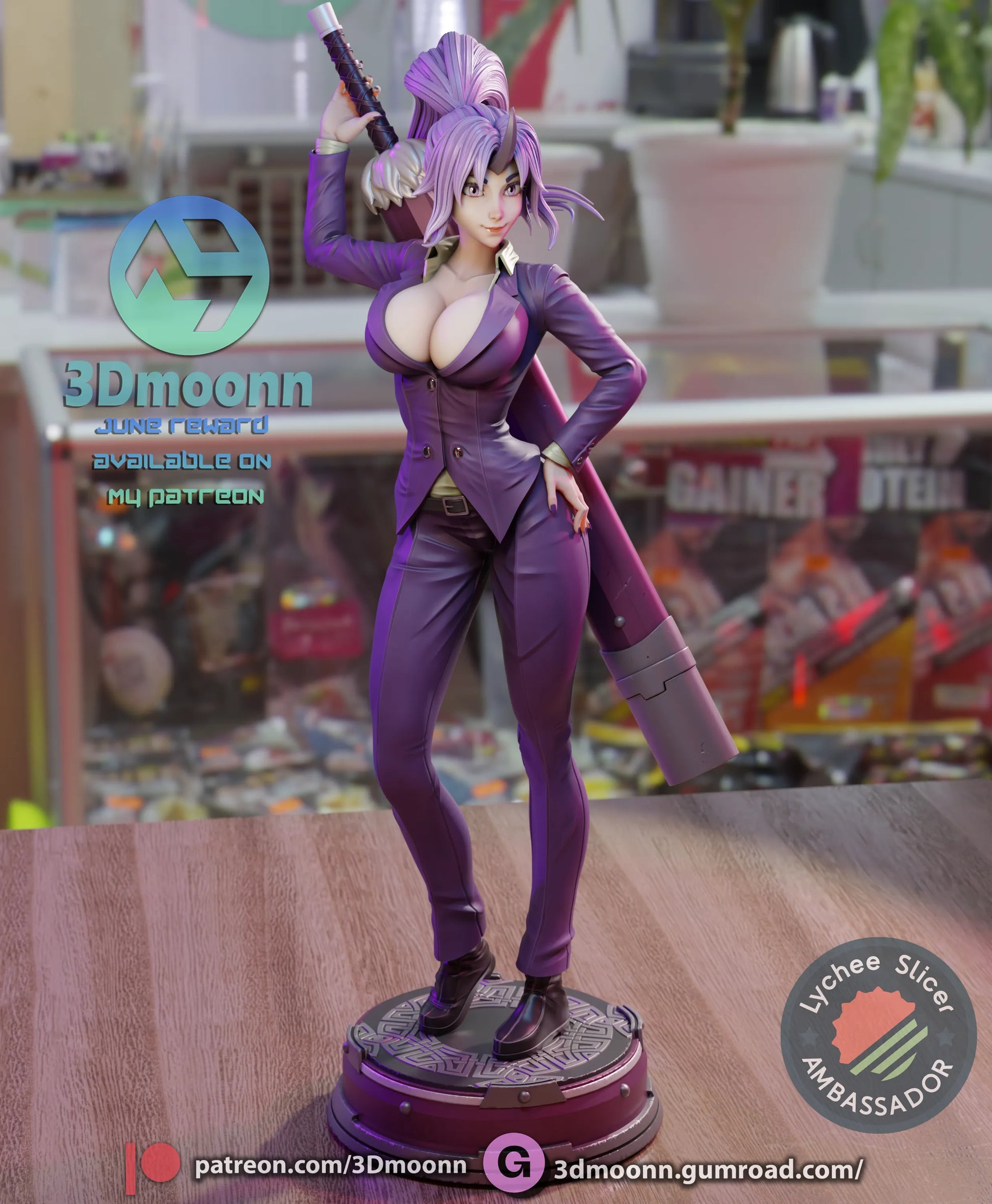 1:12 Number One Secretary | Anime Resin Garage Kit | 3Dmoonn