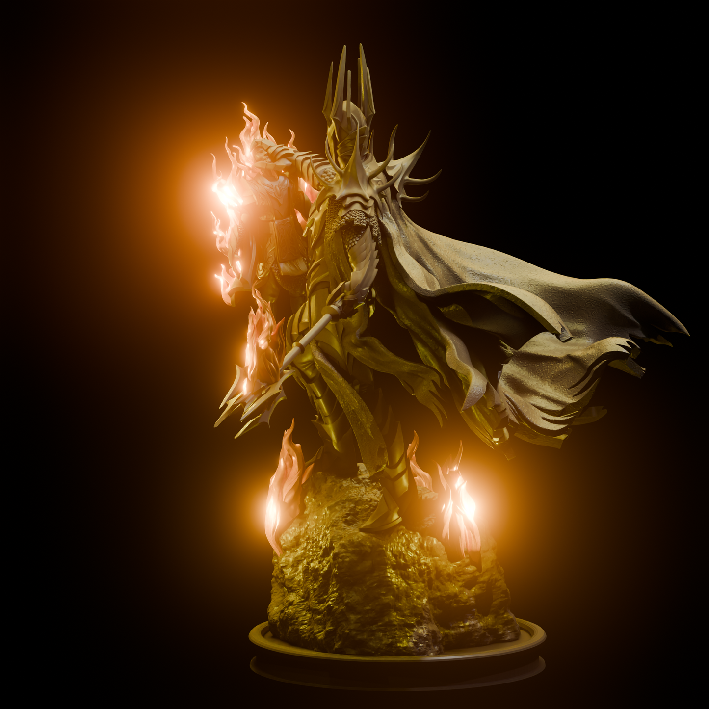 Two detailed Elf Lords miniatures, Galdir Elar and Thalionir, from Tattles Told 3D tabletop gaming collection by Navarrete Studio.