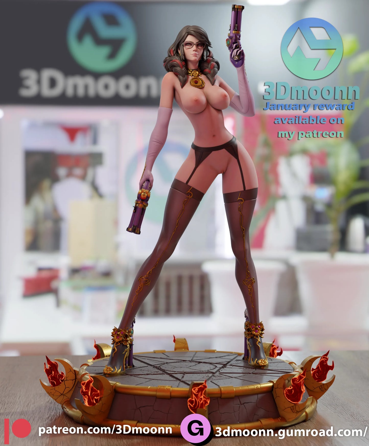1:12 Witch with Guns | Anime Resin Garage Kit | 3Dmoonn