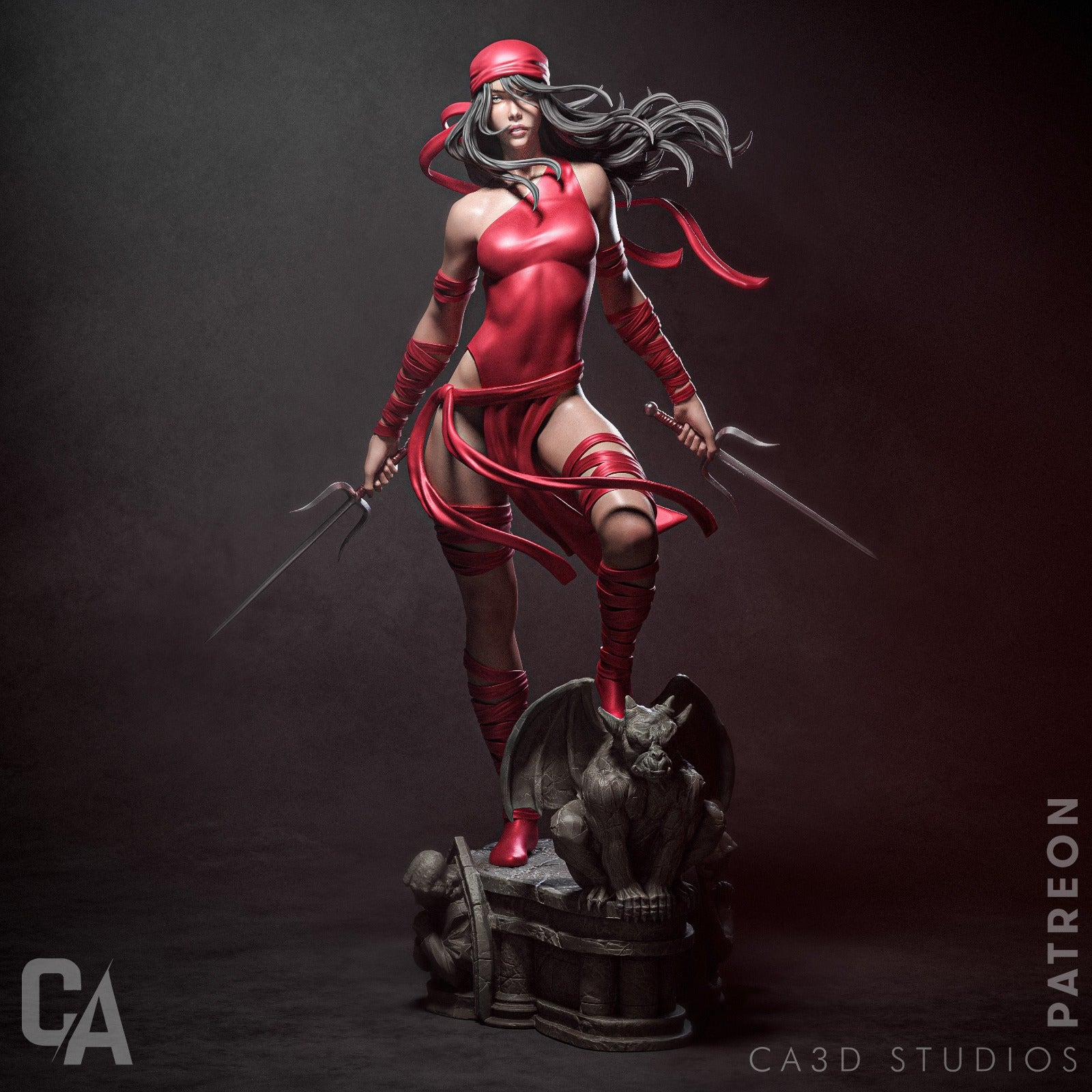 1:12 Scarlet Assassin | 3D Printed Resin Garage Kit Figure | CA 3D Studios