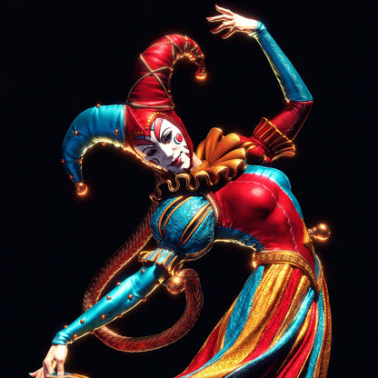 1:12 Colorful Jester | 3D Printed Resin Garage Kit Figure | CA 3D Studios