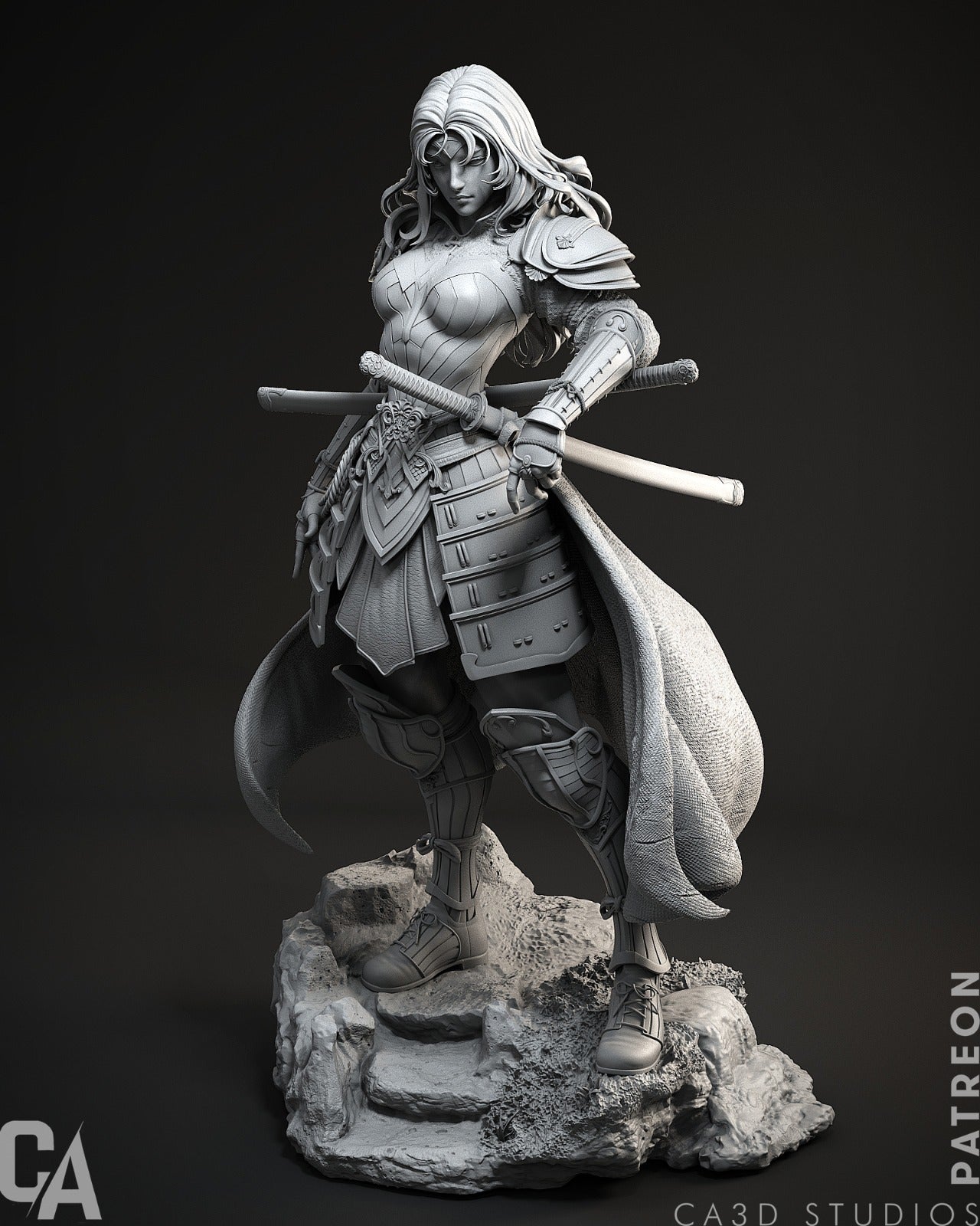 1:12 Samurai Amazonian | 3D Printed Resin Garage Kit Figure | CA 3D Studios