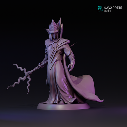 Detailed image of the Treacherous Spectre tabletop gaming miniature by Tattles Told 3D, featuring a spooky ghostly figure with intricate details.