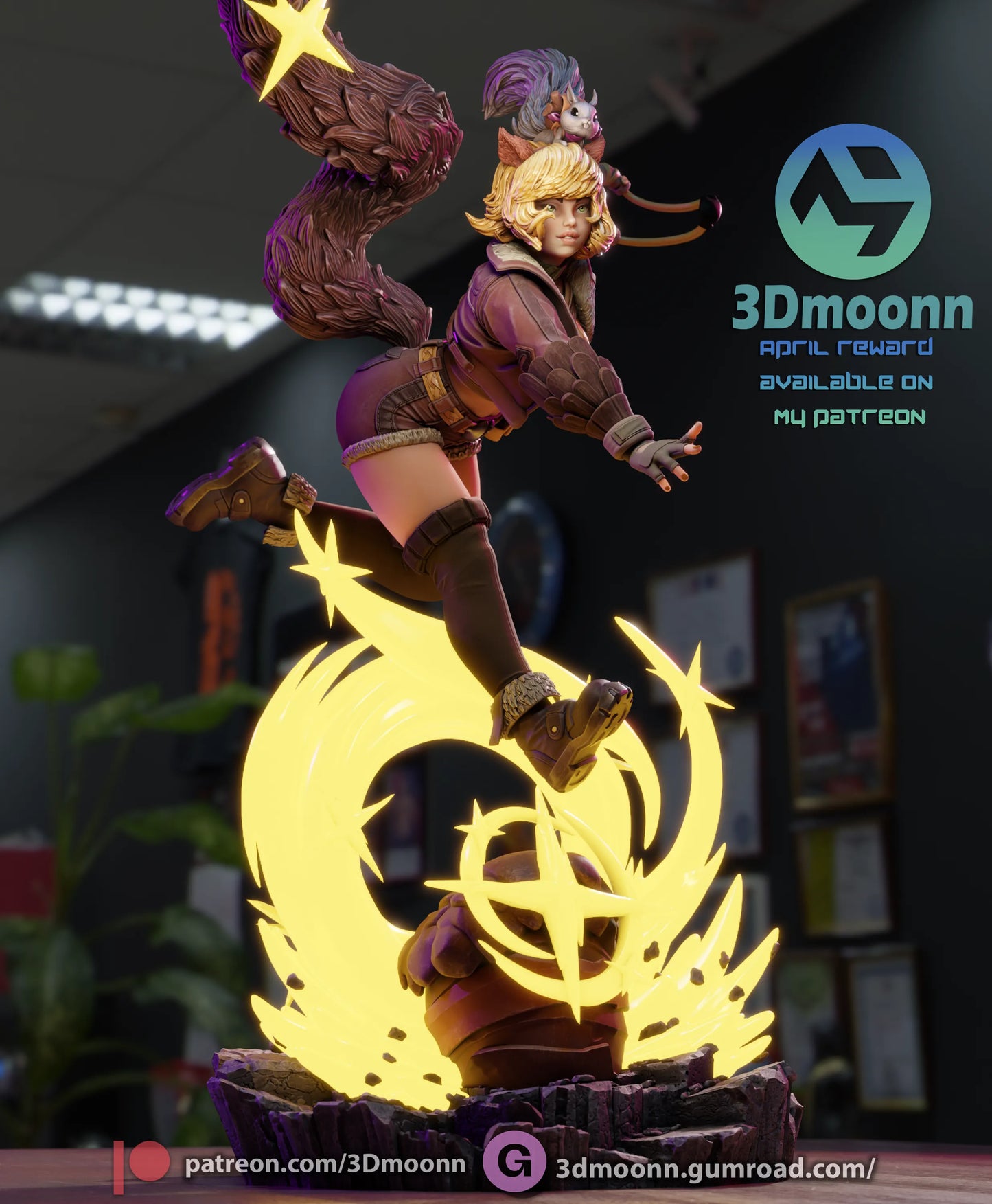 1:12 Girl With a Slingshot | Resin Garage Kit | 3Dmoonn