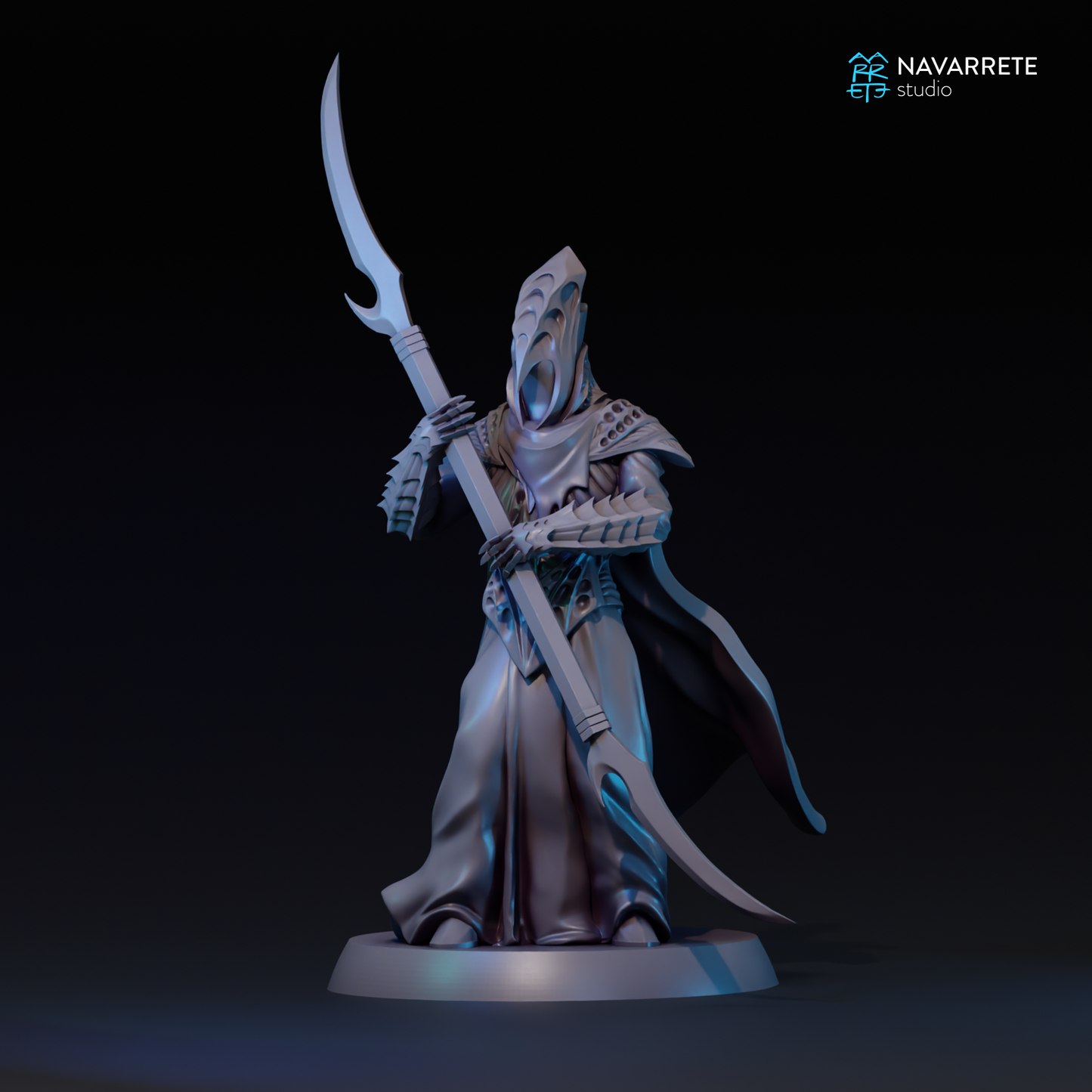 Detailed image of The Knight of the Seas tabletop gaming miniature by Tattles Told 3D, featuring a knight in armor with a sword.