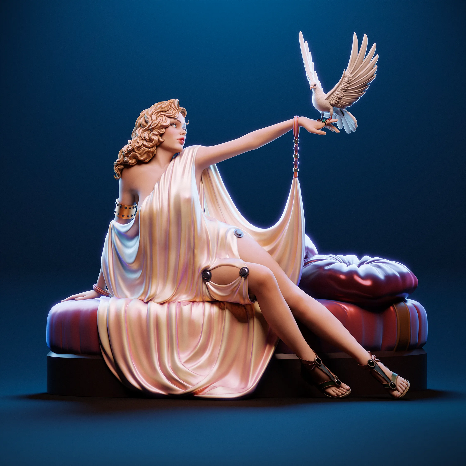 1:12 Pinup Woman | Resin Garage Kit Art Nouveau | CA 3D Studios