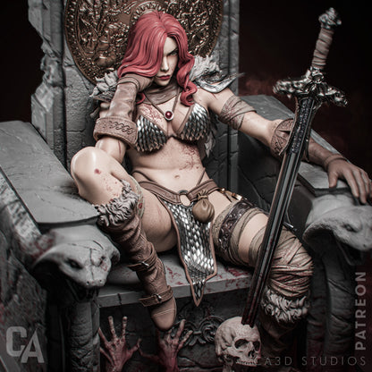 1:12 Barbarian Warlord | 3D Printed Resin Garage Kit Figure | CA 3D Studios