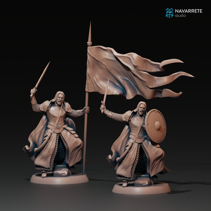 Forendir the Noble tabletop gaming miniature by Navarrete Studio, detailed Tattles Told 3D figure on a scenic base.