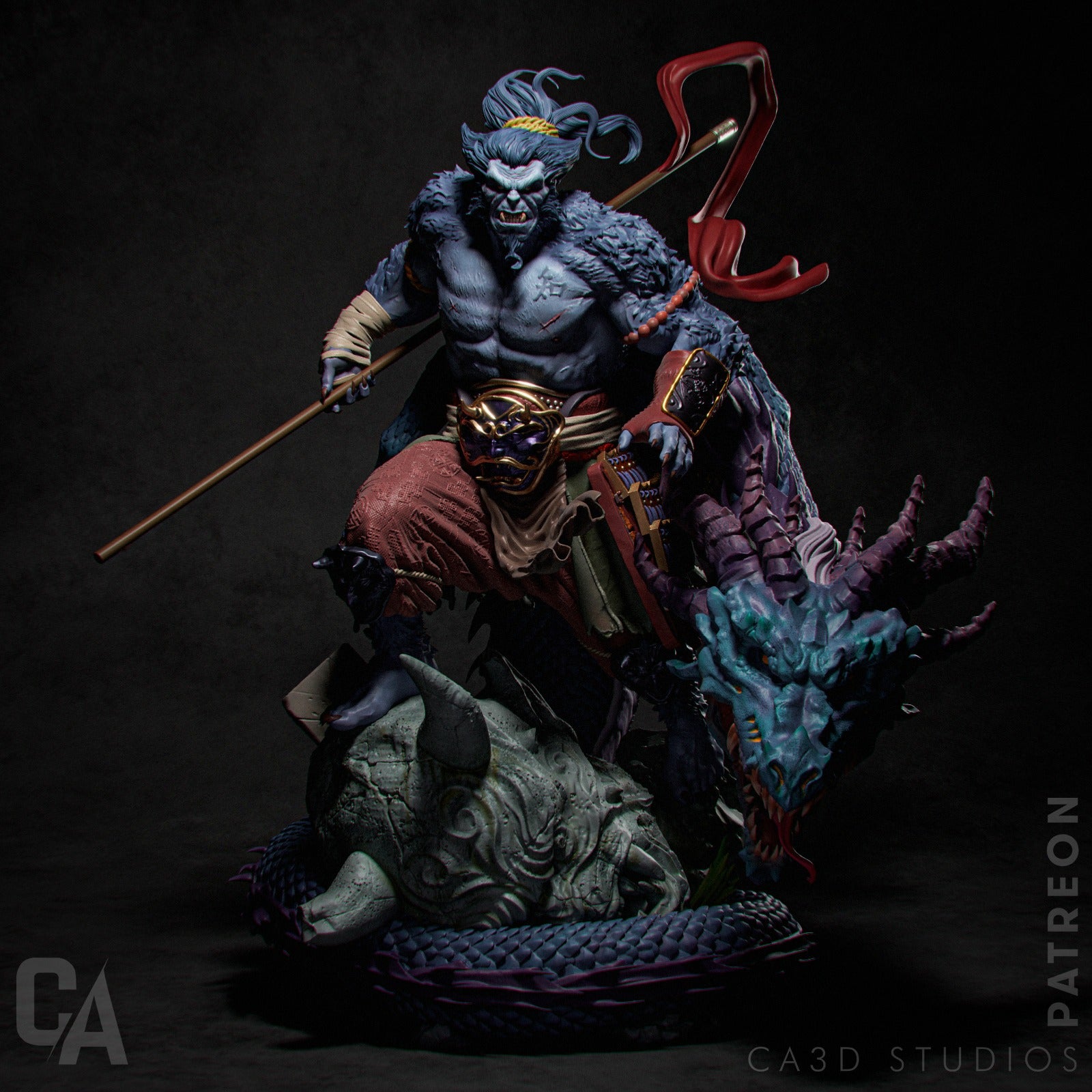 1:12 Beast Samurai | Resin Garage Kit Figure Comic Fan Art | CA 3D Studios