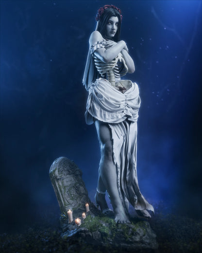 1:12 Undead Bride | 3D Printed Resin Garage Kit Figure | CA 3D Studios