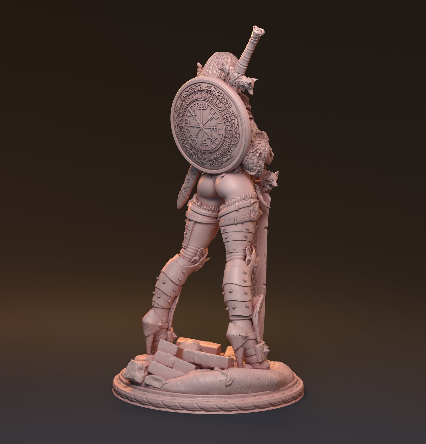 Gaedel and Bastor-Tan, Pin Up Diorama | D&D TTRPG Miniature | Hardwitch Games