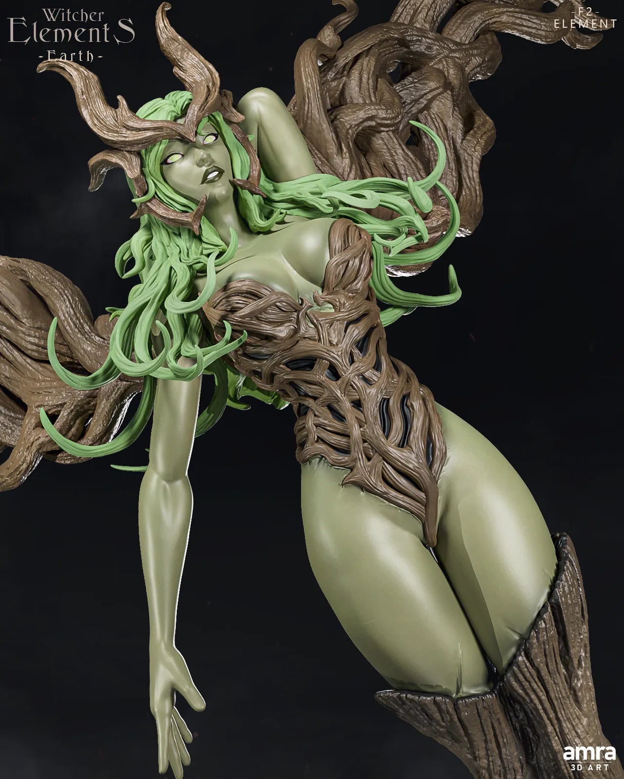 Witcher Elements, Beautiful Female Nature Figures | Display Statues | Amra 3D Art