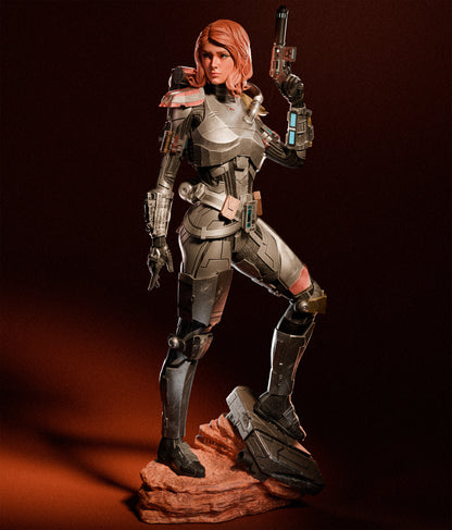 1:12 Armored Bounty Hunter | 3D Printed Resin Garage Kit Figure | CA 3D Studios