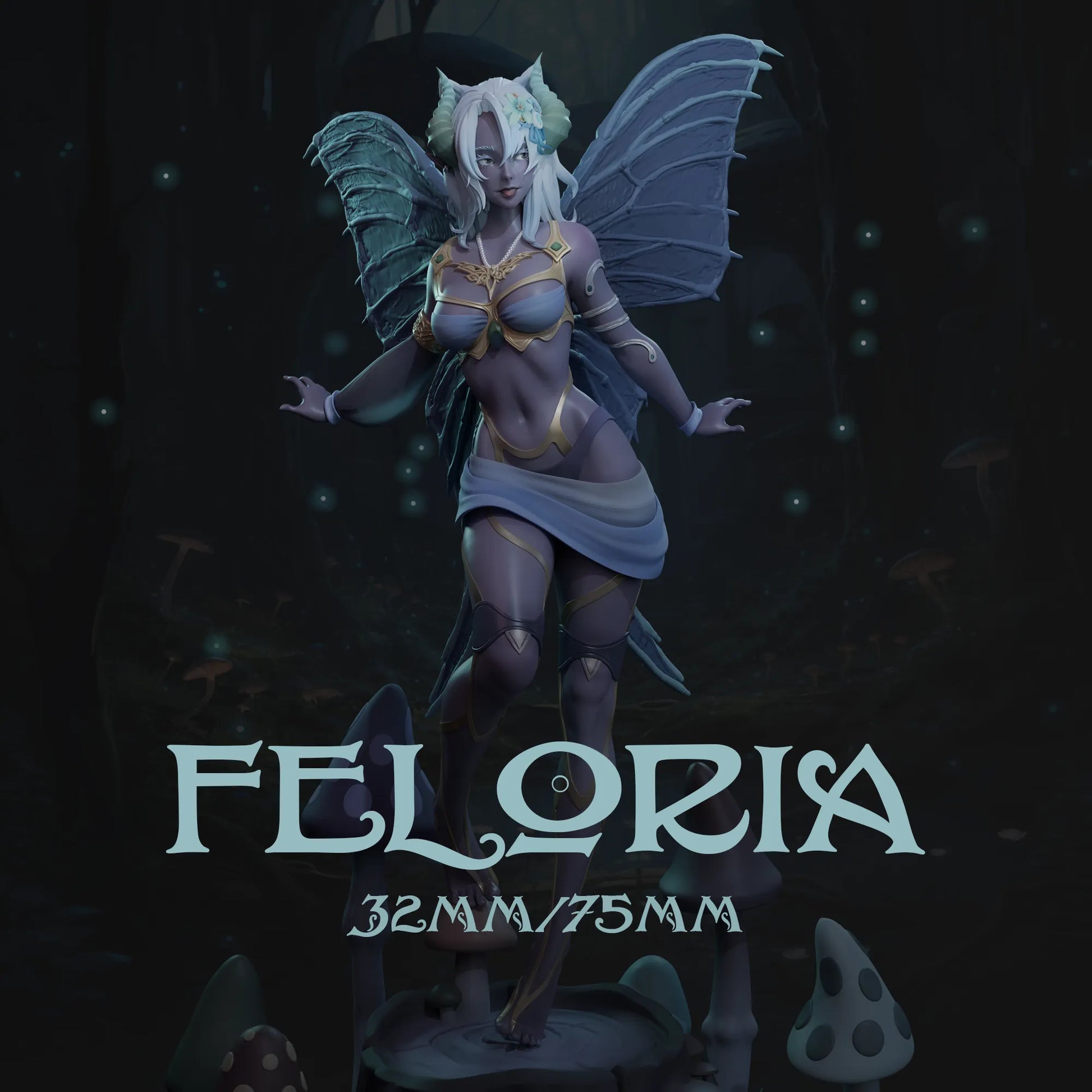 Feloria | Tabletop or Display Scale | D&D TTRPG Fantasy Miniature | Dungeons and Maidens