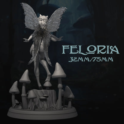 Feloria | Tabletop or Display Scale | D&D TTRPG Fantasy Miniature | Dungeons and Maidens