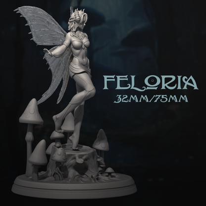 Feloria | Tabletop or Display Scale | D&D TTRPG Fantasy Miniature | Dungeons and Maidens
