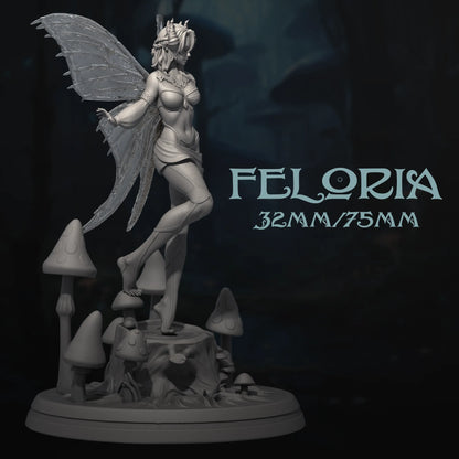 Feloria | Tabletop or Display Scale | D&D TTRPG Fantasy Miniature | Dungeons and Maidens