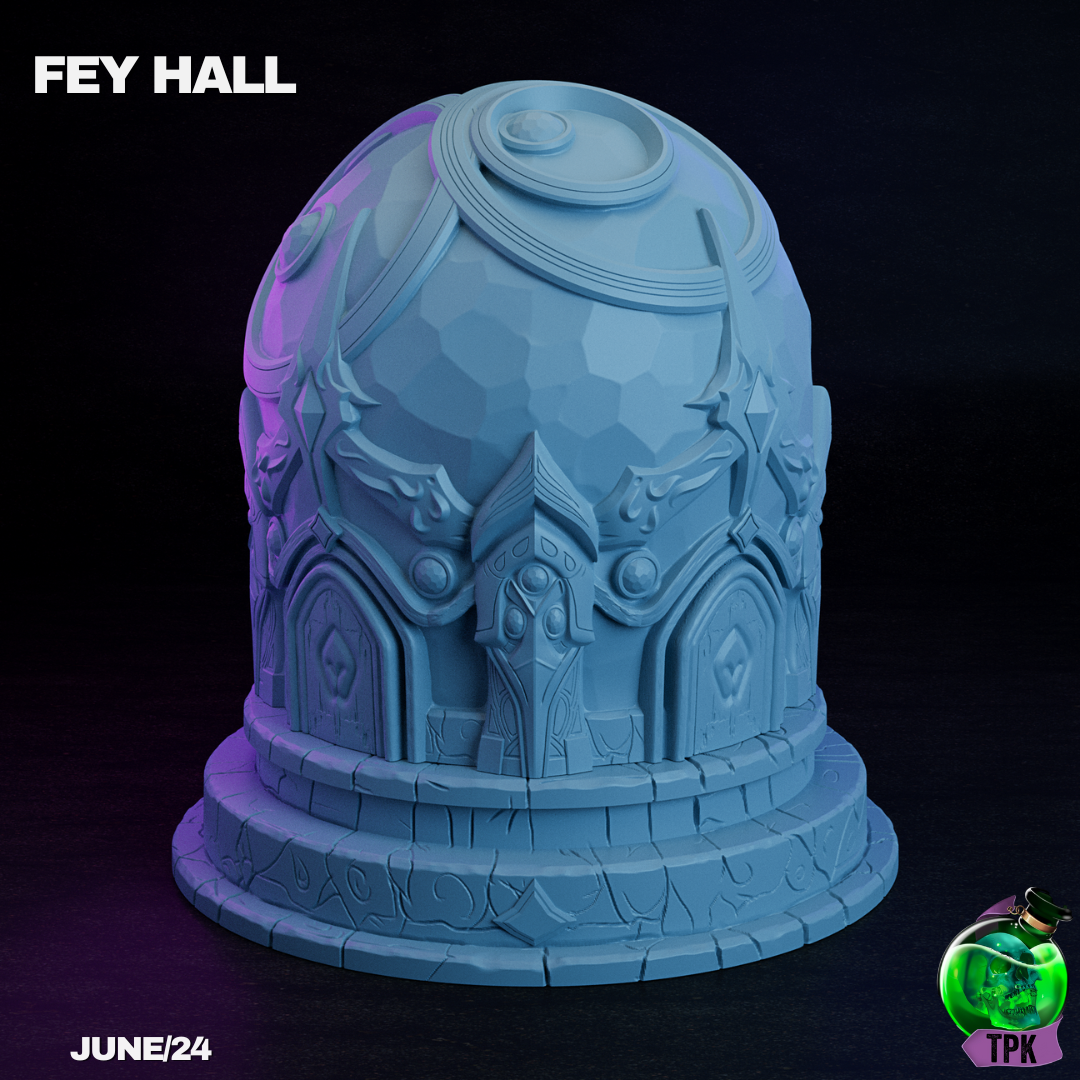 Fey Hall Terrain | Tabletop Gaming Mini | TPKLab - Tattles Told 3D