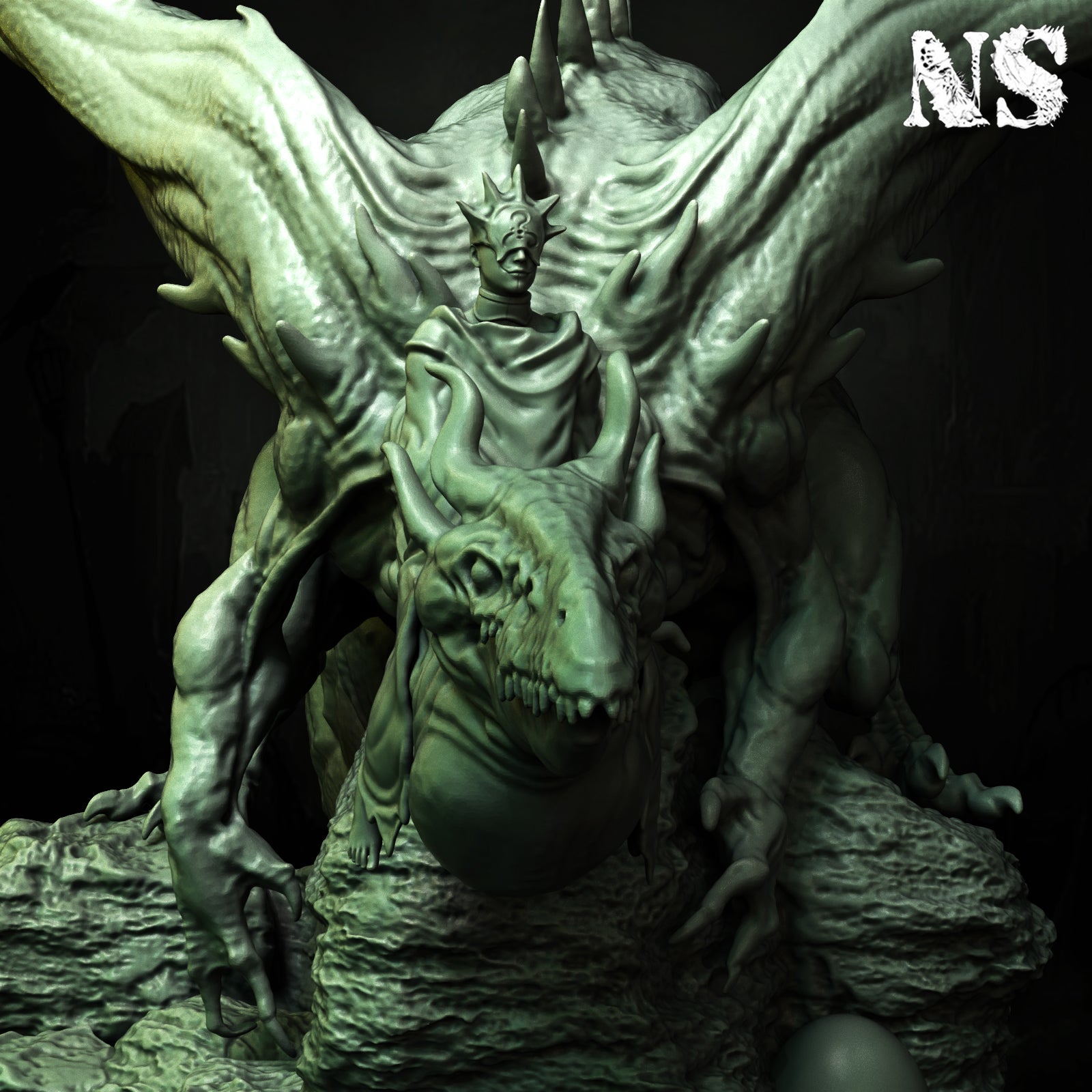Detailed image of Byakhees miniature from Tattles Told 3D, showcasing a Lovecraftian Elder God for D&D cosmic horror gameplay.