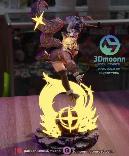 1:12 Girl With a Slingshot | Resin Garage Kit | 3Dmoonn