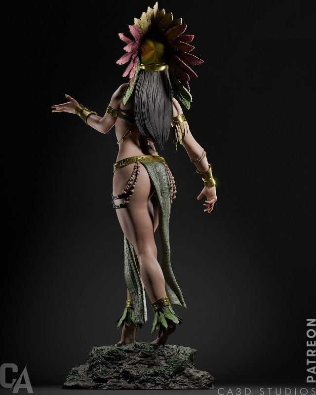 1:12 Aztec Goddess | Resin Garage Kit Figure Mythology | CA 3D Studios