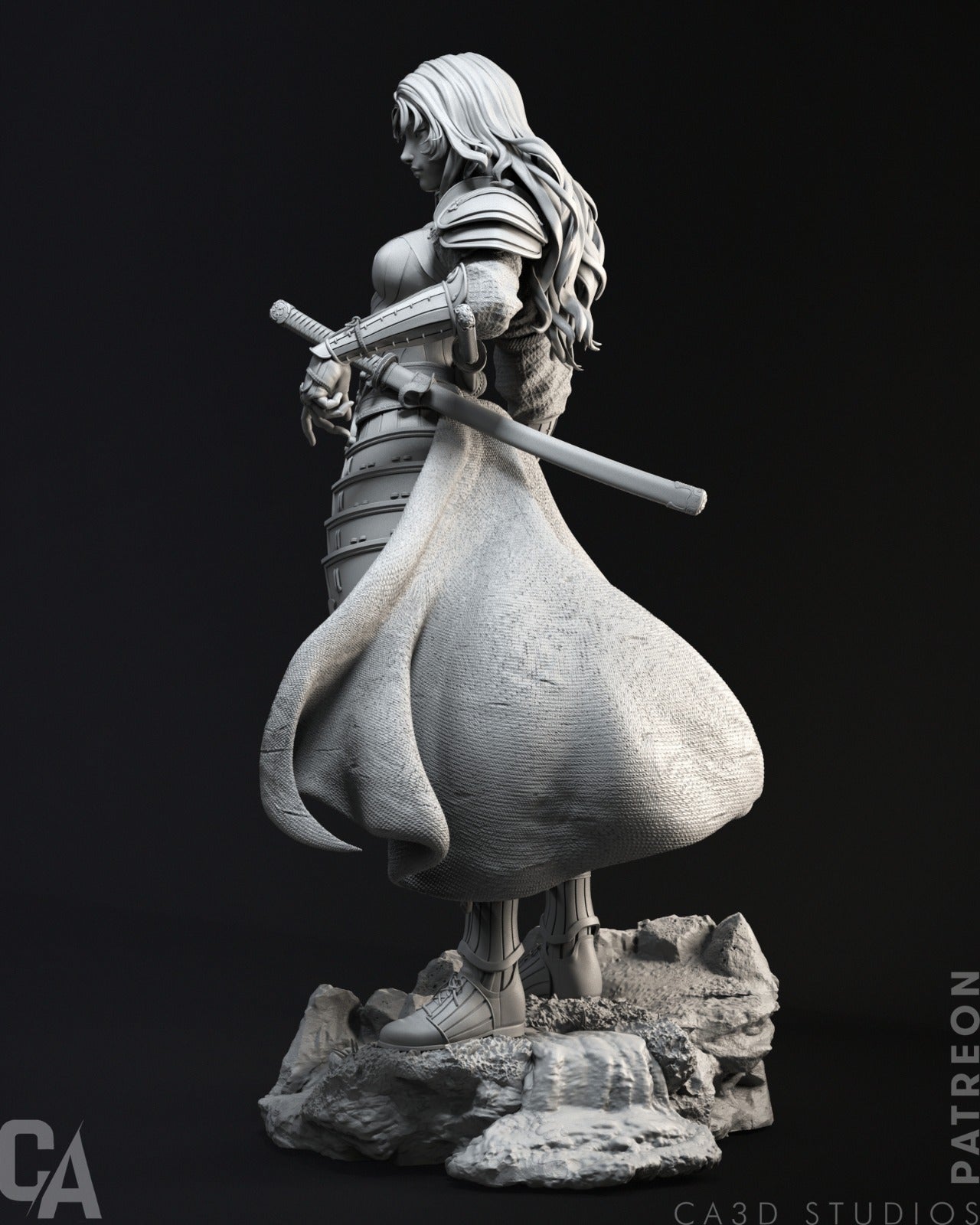 1:12 Samurai Amazonian | 3D Printed Resin Garage Kit Figure | CA 3D Studios