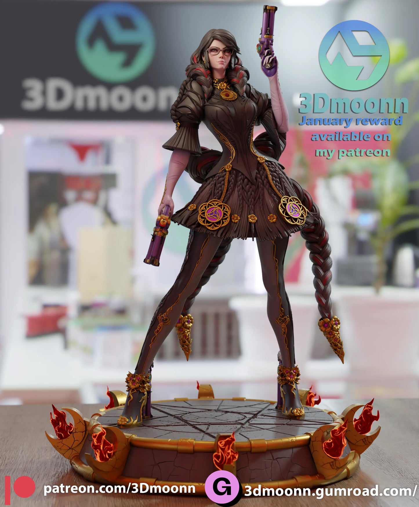 1:12 Witch with Guns | Anime Resin Garage Kit | 3Dmoonn