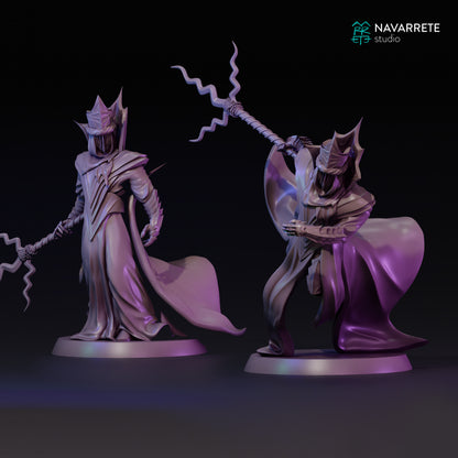 Detailed image of the Treacherous Spectre tabletop gaming miniature by Tattles Told 3D, featuring intricate sculpting and ghostly details.
