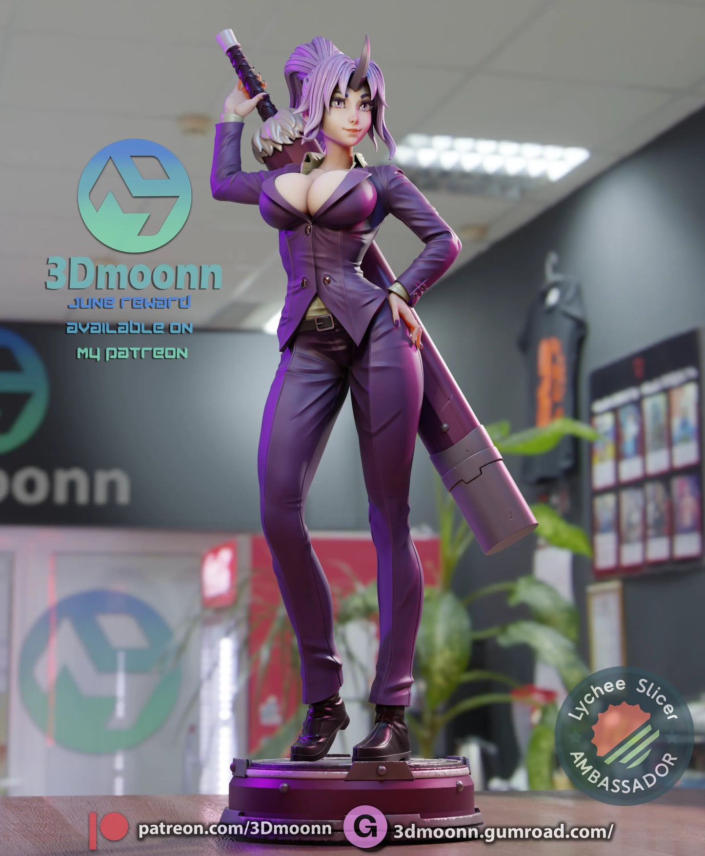 1:12 Number One Secretary | Anime Resin Garage Kit | 3Dmoonn