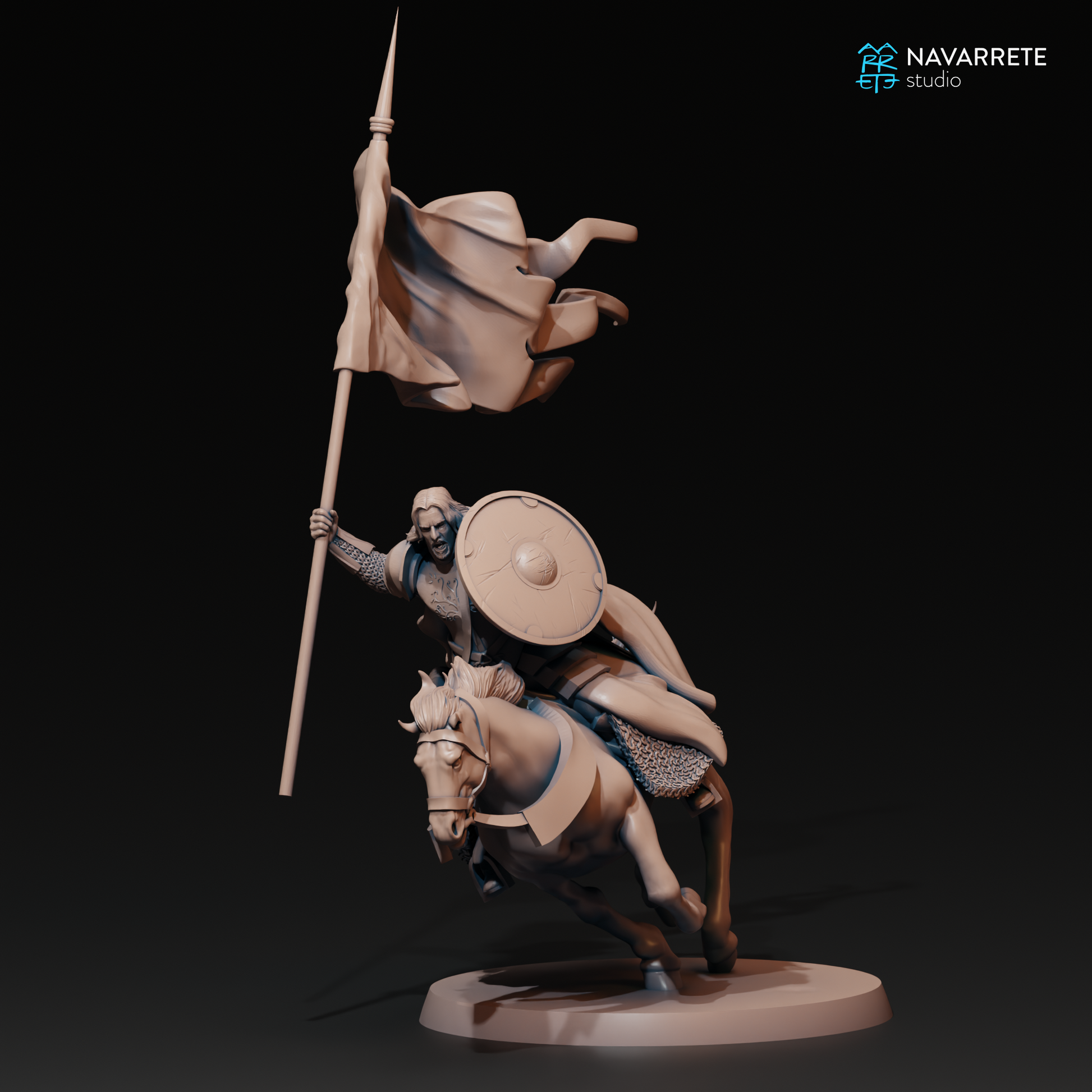 Detailed image of Forendir the Noble tabletop gaming miniature by Tattles Told 3D, depicting a noble character with armor and weapon.