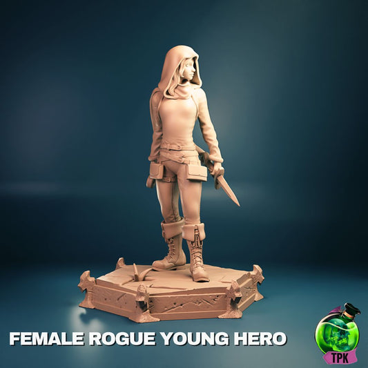 Female Young Rogue | Tabletop Gaming Mini or Display Figure | TPKLab