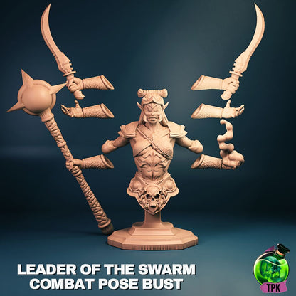 Leader of the Swarm Combat | Tabletop Gaming Mini or Bust Figure | TPKLab