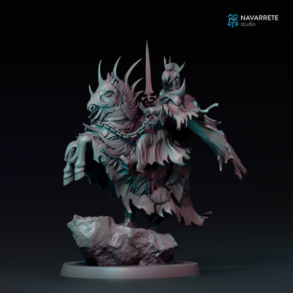 Black Herald tabletop gaming miniature by Tattles Told 3D, featuring detailed sculpt of a dark fantasy character.
