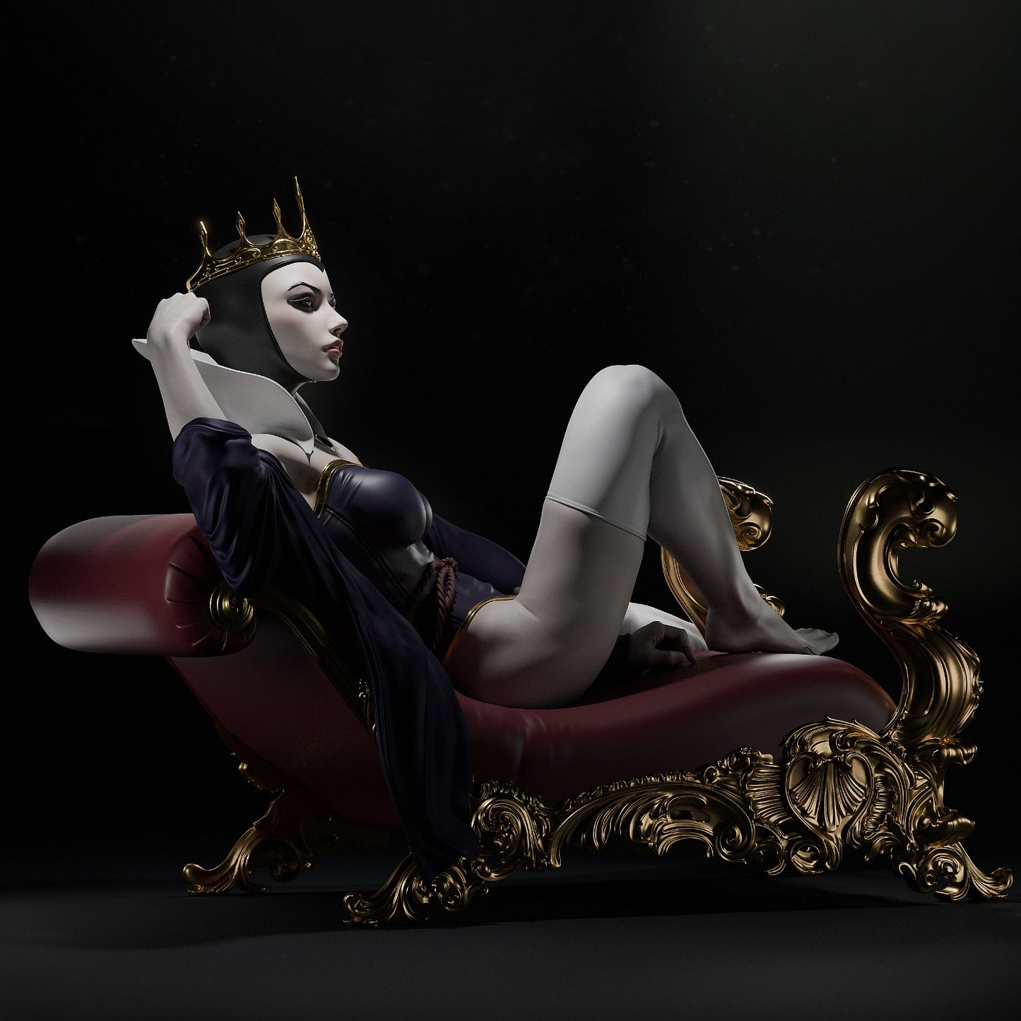 1:12 Evil Queen | 3D Printed Resin Garage Kit Figure | CA 3D Studios