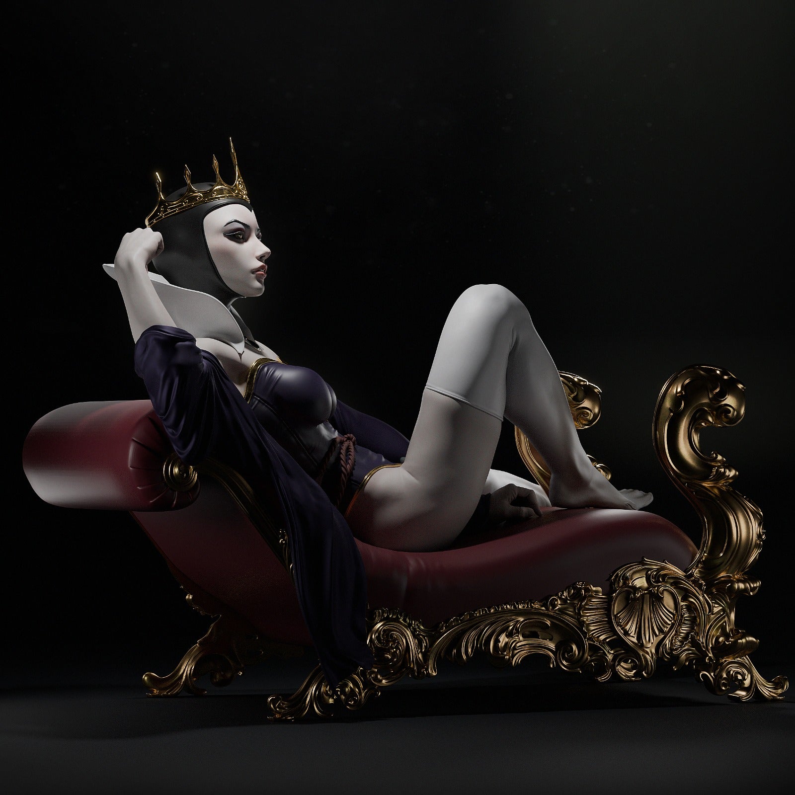 1:12 Evil Queen | 3D Printed Resin Garage Kit Figure | CA 3D Studios
