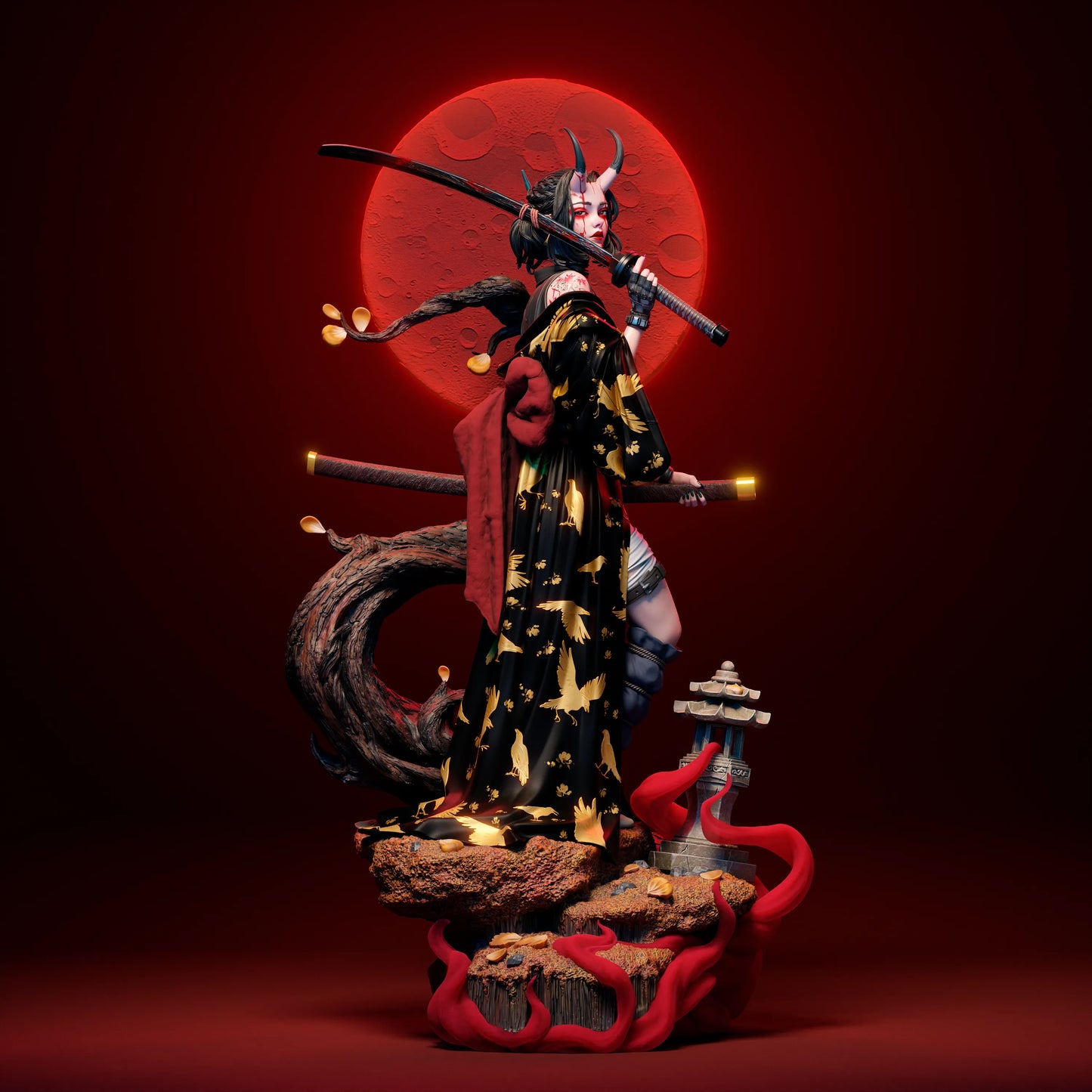 1:12 Oni Blood Moon | 3D Printed Resin Garage Kit Figure | CA 3D Studios