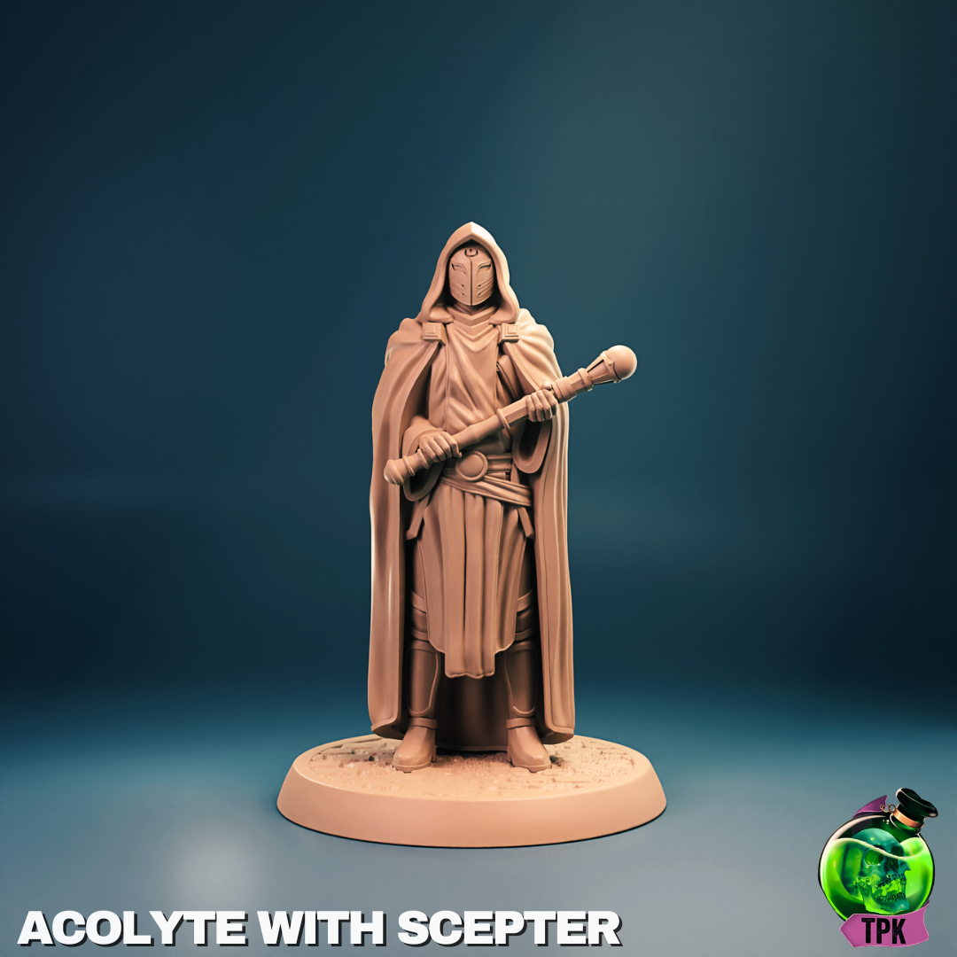 Three Acolytes | Tabletop Gaming Mini or Display Figure | TPKLab - Tattles Told 3D