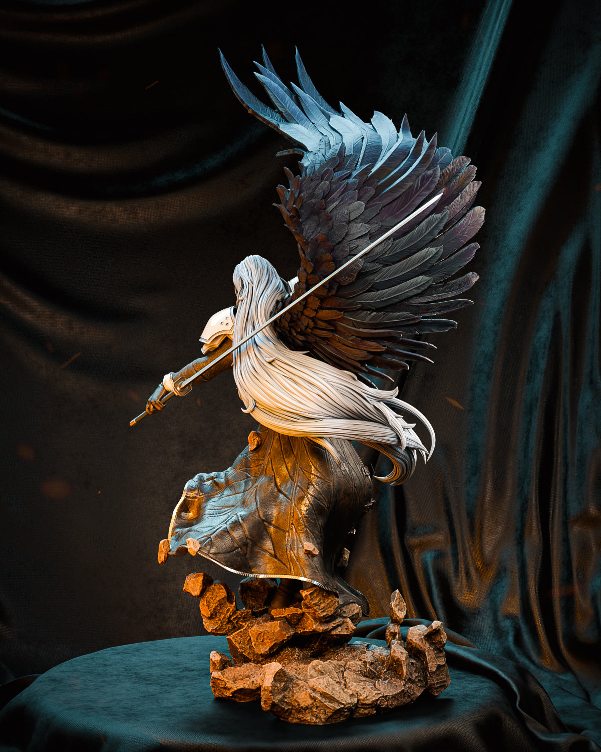1:12 Fallen Winged Warrior | 3D Printed Resin Garage Kit Figure | CA 3D Studios