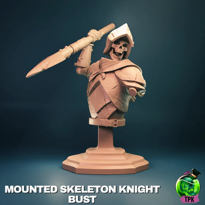 Detailed Skeleton Knight miniature from Tattles Told 3D, suitable for tabletop gaming or display, featuring intricate skeletal armor.