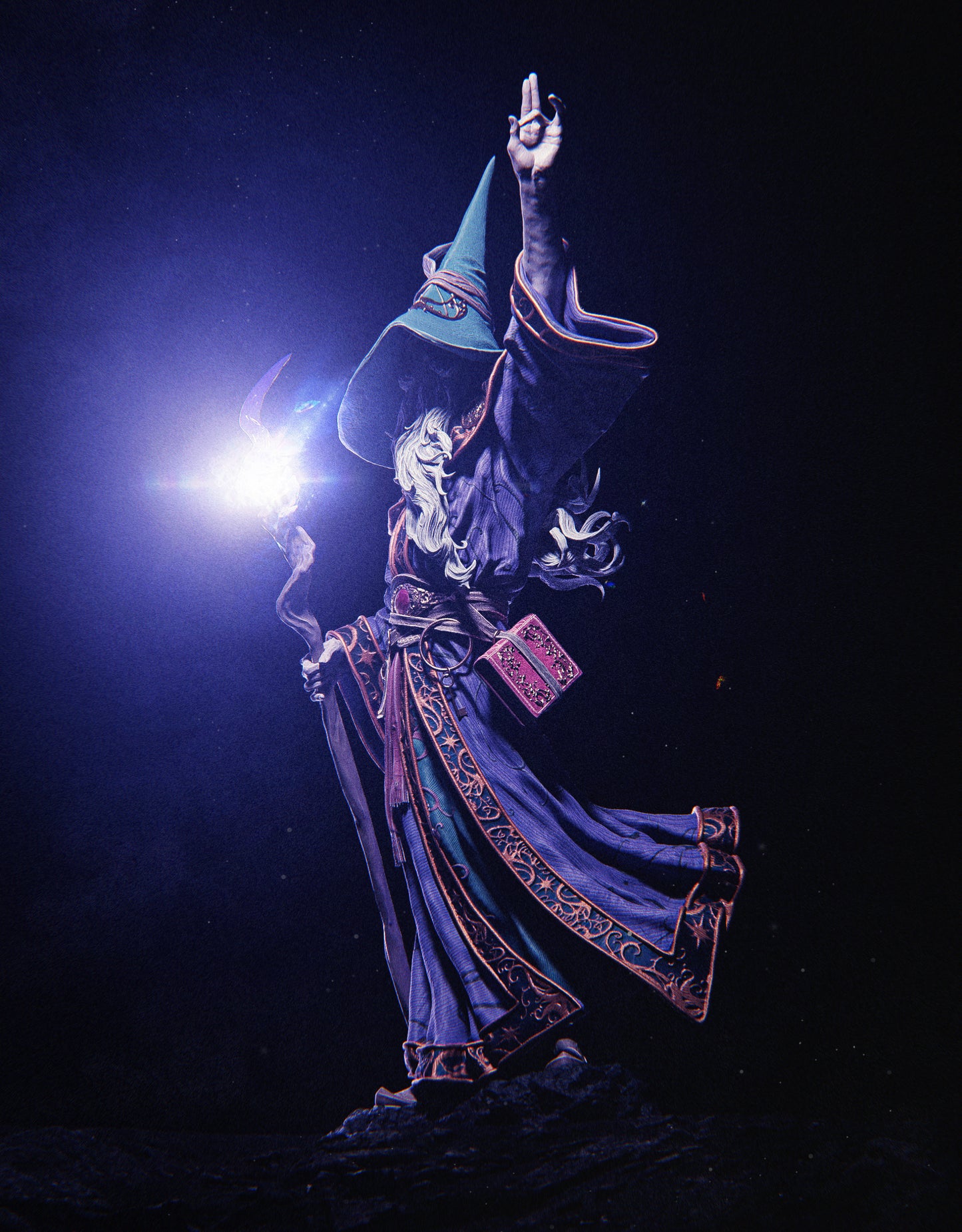 1:12 Legendary Wizard Merlin | 3D Printed Resin Garage Kit Figure | CA 3D Studios