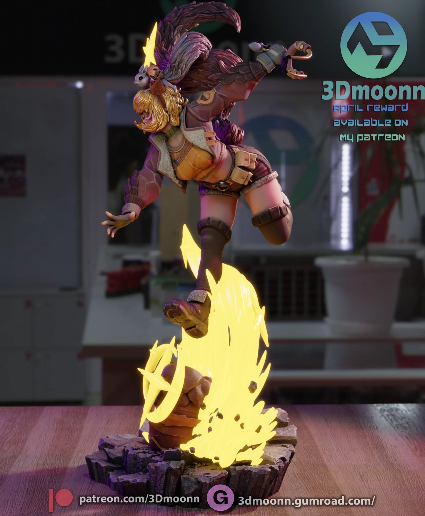 1:12 Girl With a Slingshot | Resin Garage Kit | 3Dmoonn