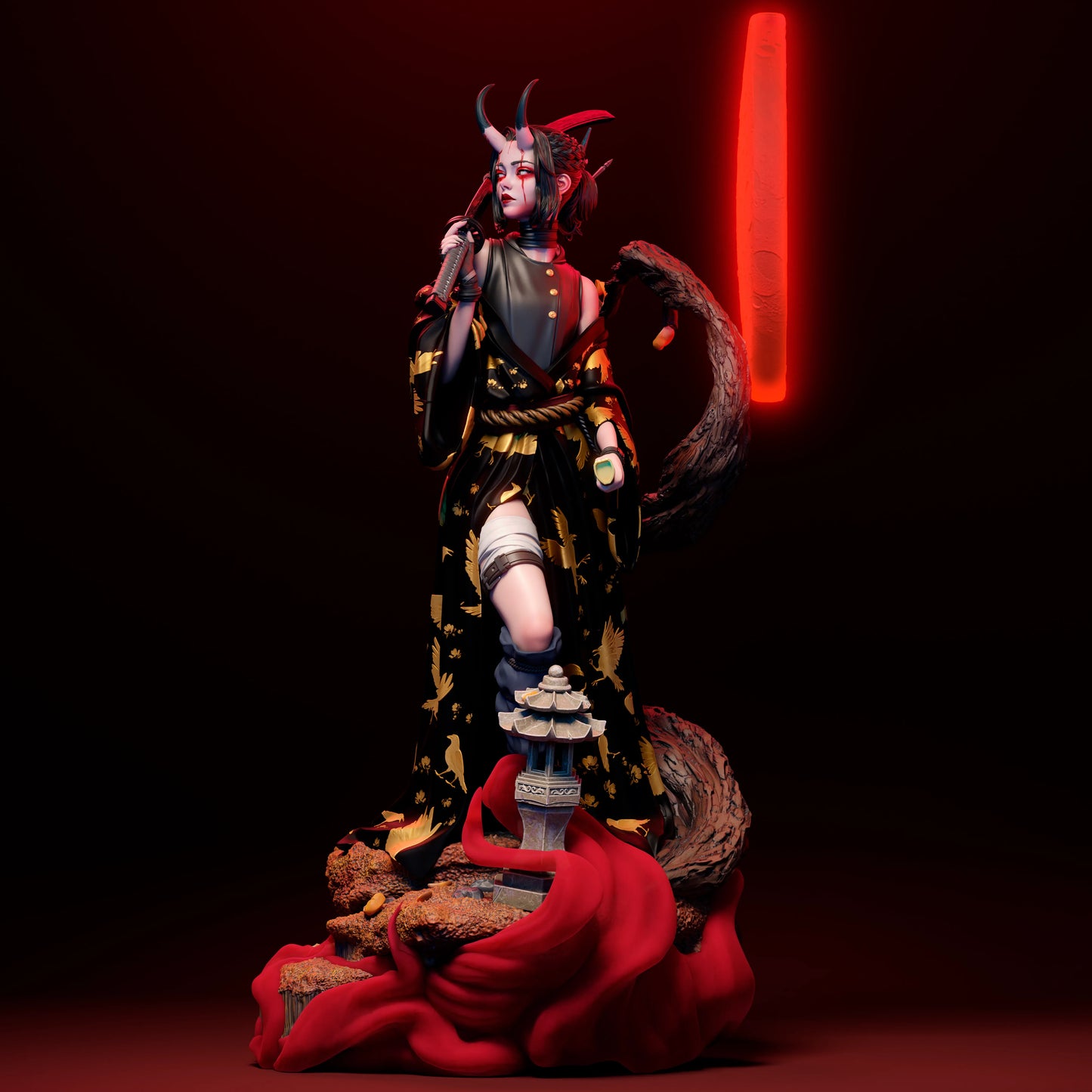 1:12 Oni Blood Moon | 3D Printed Resin Garage Kit Figure | CA 3D Studios