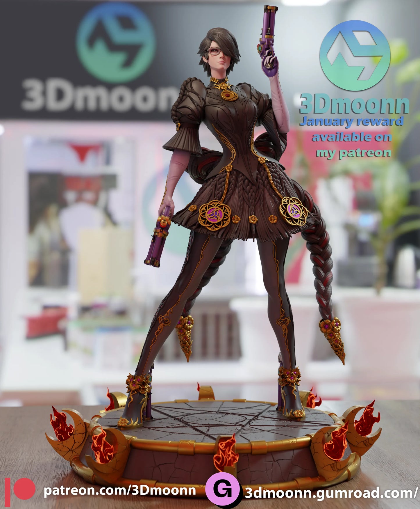 1:12 Witch with Guns | Anime Resin Garage Kit | 3Dmoonn