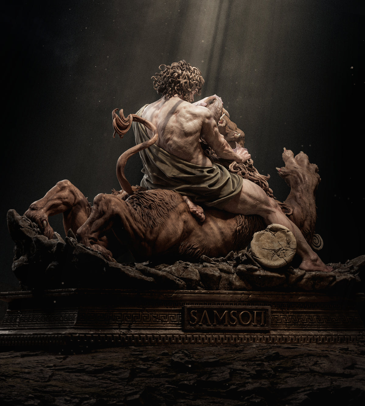 1:12 Samson Vs The Lion | 3D Print Resin Garage Kit Figure | CA 3D Studios