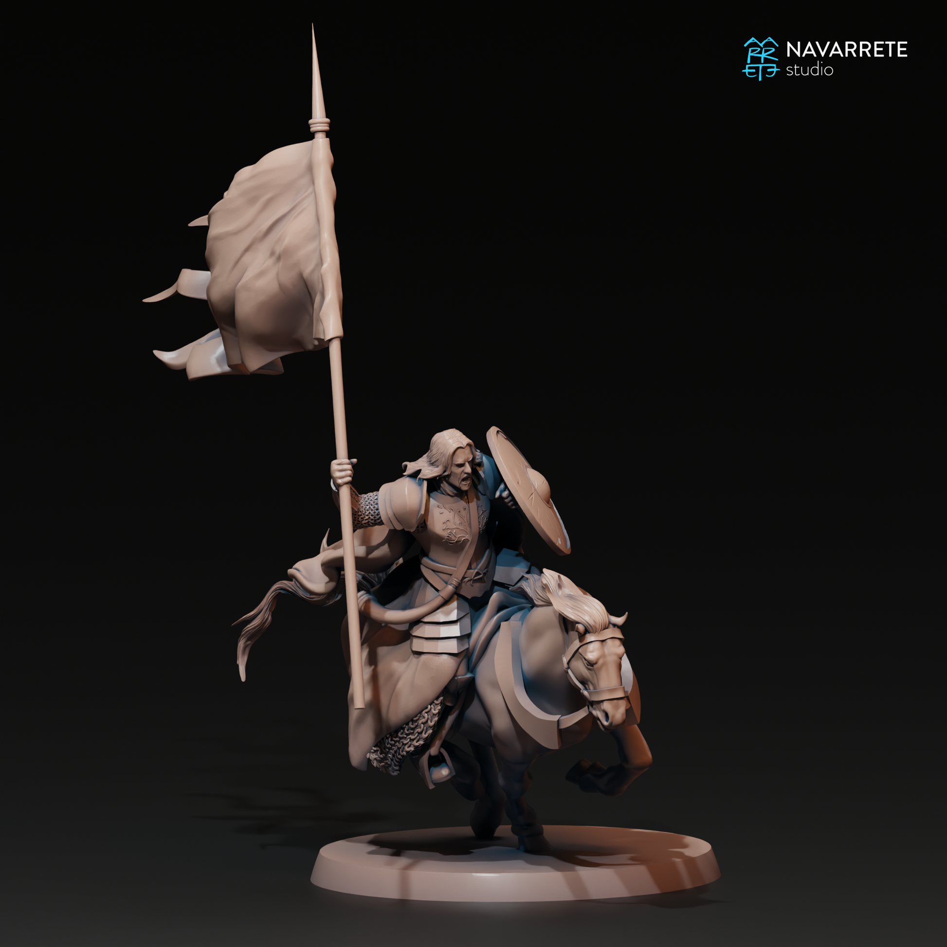 Tattles Told 3D Forendir the Noble tabletop gaming miniature by Navarrete Studio, detailed miniature figure on a base.